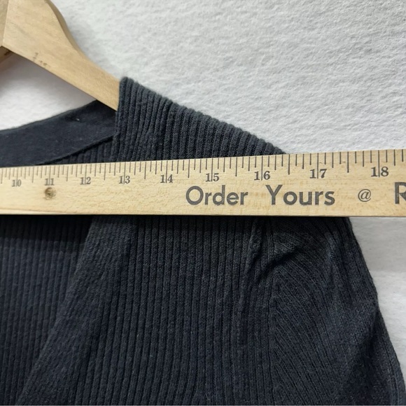 Free People Midi Dress Navy Blue Knit Button Up Ribbed XS - Picture 3 of 7